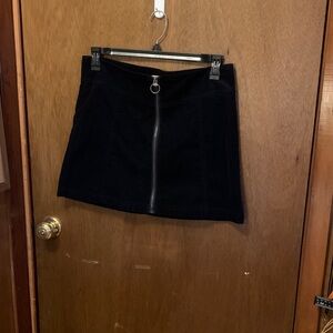 Forever 21 Black Mini Skirt with Front Zipper